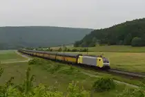 189 926 mit einem ARS-Zug Richtung W�rzburg am 02.06.2012 unterwegs bei Harrbach.