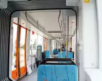 Testfahrt Bombardier Flexity Outlook f�r Alicante in Bratislava 02.06.2012 Interieur