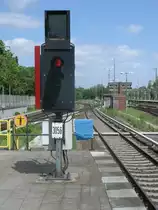 Ausfahrsignal 3056 f�r die S-Bahn,am 12.Mai 2012,in Berlin Wannsee.