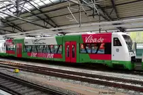 STB 650 521-7 VT 121 der S�d-Th�ringen-Bahn mit Werbung f�r den S��warenhersteller Viba, fotografiert im Hbf. Erfurt am 14.04.2012
