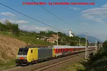 E 189.915 / ES 64F4.015, D 13312, bei M�hldorf-M�llbr�cke, 14.05.2012; www.tauernbahn.at