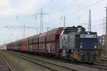 RBH 807 am 11.4.12 mit einem Kohlezug bei der Durchfahrt durch Ratingen-Lintorf.