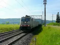 Crossrail - 186 901-5 mit G�terzug unterwegs bei Bettenhausen/BE am 19.05.2012