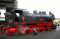 F�r den Hessencourier am 7.6.2012 im Einsatz, die Dampflok 206.Manche Dampflok-Fans konnten nicht nahe genug dabei sein.