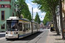 Jenaer Straenbahn Wagen 609 an der Haltestelle Lbdergraben (02.06.2012)