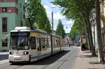 Jenaer Stra�enbahn Wagen 609 an der Haltestelle L�bdergraben (02.06.2012)