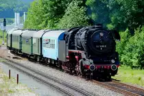 44 1486-8 mit Sonderzug bei Einfahrt in Wernigerode am 09.06.2012