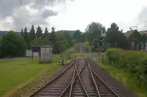Aufnahme von der Plattform am Zugende w�hrend der R�ckfahrt nach Kassel, Teil 3.