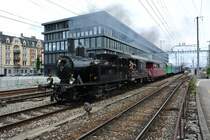 slowUp Solothurn-Buechibrg 2012: DBB fhrte auf der stillgelegten SBB Linie Solothurn-Bren an der Aare Dampffahrten durch. An der Spitze des Zuges war die Dampflok Ed 3/4 Nr. 51 der ehemaligen Bern–Schwarzenburg-Bahn. Solothurn, 10.06.2012.
