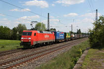 152 041 mit einem KLV Zug am 17.05.2012 in Eggolsheim.