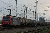 SBB Cargo 482 029 am 12.4.12 mit einem Kesselzug bei der Durchfahrt durch Oberhausen-West.