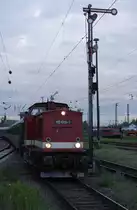 112 565 der PRESS beim Bereitstellen eines Sonderzuges vom VSE (Verein S�chsischer Eisenbahnfreunde) nach Wernigerode und Bad Harzburg, am Morgen des 09.06.2012 auf Gleis 3 im Hauptbahnhof Zwickau.
