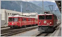 Ge 6/6 II 704  Davos  und Be 4/4 512 als S1  1518 in Landquart. (17.06.2012)