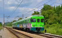S� 711-008 f�hrt durch Maribor-Tabor Richtung Ormo�. / 28.5.2012