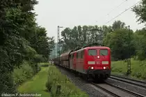 151 075 und 151 XXX am 16.6.2012 bei Rheinbreitbach.