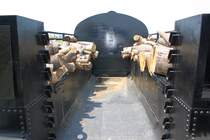 Blick vom Führerstand der 263 (2'C1'-h3, Hanomag, Bauj. 1928, Fab.Nr. 10603) in den Tender. Aussenstelle des Jesada Technik Museum bei Nakhon Chaisi am 17.März 2012.