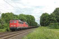 DB 140 861-6 mit DB 140 772-5 in Bornheim am 9.6.2012 