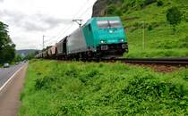 185 609 am 30.06.12 in Erpel in der Kurve in Richtung Linz.;)