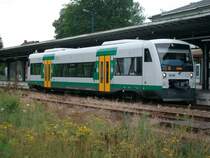 VT 55, BR 650 155-4 der VBG, f�hrt seit kurzen auf der Strecke der Erfurter Bahn.Aufgenommen am 1.7.2012 in Bad Langensalza