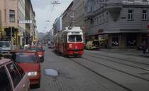 Wien Wiener Linien SL N (E1 4653 (SGP 1967)) II, Leopoldstadt, Taborstraße / Große Stadtgutgasse am 18. März 2000. - Scan eines Diapositivs. Film: Kodak Ektachrome ED 3. Kamera: leica CL.