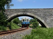 Der VT 07 bei einer Fotofahrt am 26.05.2012 unterwegs bei Patersdorf.