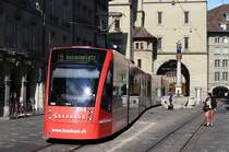 Bern Tw 654 in der Marktgasse, 15.06.2012.