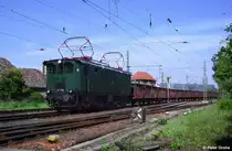 DR 7710 vor Sonderzug / Fotog�terzug K�then - Gro�korbetha, fotografiert in Halle Saale am 09.07.2011 --> Diese E 77 wurde 1925 von Krauss / BMS f�r die DR gebaut und geh�rt seit 1971 als Museumslok zum DB Museum N�rnberg.  