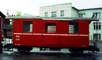 Gep�ckwagen D 65 vor dem Alten Depot in Frauenfeld im Aug.1984