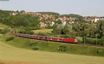 143 *** mit der RB 19290 (Ulm Hbf-Geislingen(Steige) bei Lonsee 18.6.12
