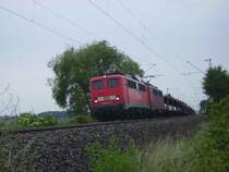 140 806+140 836 an einem Autozug bei Worms.