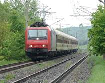 SBB Re 482 mit einem Sonderzug aus K�ln nach Binz. Aufgenommen am 25.5.06 kurz vor Rostock