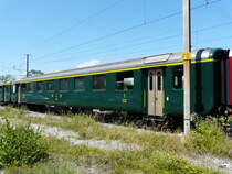 Extrazug.ch - ex BLS Personenwagen  1 Kl. A 50 63 18-33 801-5 in Bouveret am 23.06.2012