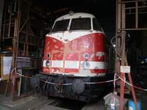 228 802-5 sah man am 14.07.12 im Lokschuppen, beim Sommerfest in Halle P.