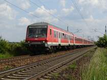 Ex InterRegio nun in Verkehrsrot. Hier am 09.06.2006 auf der KBS 240.