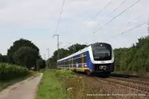 ET 440 225 (NWB) f�hrt am 16. Juli 2012 um 10:00 Uhr als RS2 in Richtung Bremerhaven-Lehe durch Osterholz Scharmbeck