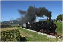 Seit 100 Jahren gibt es nun die Feistritztalbahn von Weiz nach Birkfeld. Aus diesem Anlass fuhren die beiden Dampfloks 83.180 (ex Bosnien) und die ZB 2 (Zillertalbahn) �ber diese wundersch�ne Strecke. 
Weiz 1.10.2011