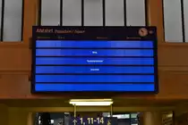  Bitte Aushangfahrplan beachten  - Den Osnabr�ckern ist dieser Satz sehr gut von den elektronischen Businformationstafel bekannt, am 18.07.2012 mussten sie den selben Wortlaut auch in der Bahnhofshalle lesen.