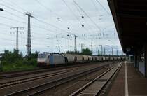 186 104 fuhr am 21.07.2012 mit einem Gterzug durch Hamm(Westfalen).