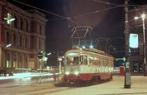 Oslo Oslo Sporveier SL 16 (Tw 1002) Østbanen am 7. Mai 1971. - Scan eines Diapositivs. Kamera: Minolta SRT-101.