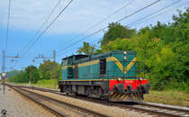 S� 643-040 f�hrt als Lokzug durch Maribor-Tabor Richtung Verschiebebahnhof Tezno. /23.7.2012