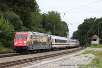 101 016-4 (DB - Packendes S�dafrika) f�hrt am 20. Juli 2012 um 10:56 Uhr mit einem Eurocity durch Assling