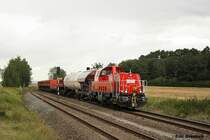261 043 mit einem  Nahg�ter  am 30.07.2012 in B�rnecke.