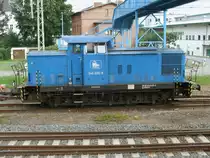 PRESS 346 025 unter der Fussg�ngerbr�cke in Bergen/R�gen am 01.August 2012.