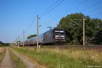 101 141-0  Bahnazubis Gegen Gewalt  mit dem IC 2242 von Berlin Ostbahnhof nach M�nster(Westf)Hbf bei Rathenow. 01.08.2012