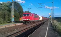 155 209 mit gemischten G�terzug am 31.07.2012 in Gundelsdorf. 