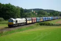 247 056 am 02.08.2012 mit einem Kohlezug zwischen Haag a. d. Amper und dem Kraftwerk Zolling auf der Anschlussbahn Langenbach - Zolling.