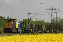 TWE V156 am 7.5.12 mit einem kurzen G�terzug in Ratingen-Lintorf.