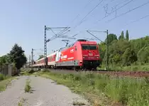 Und nochmal die 101 080-0  Cewe Fotobuch  auf der R�cktour mit dem AZ Richtung Norden. Aufgenommen am 22.05.2012 an der Nordeinfahrt nach Eschwege.