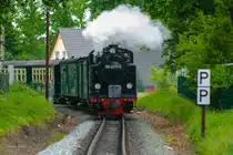 99 4011 verl�sst im Juni 2012 Baabe, Richtung G�hren.