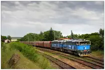 753er Doppel mit 753 773 an der Spitze am 15.6.2012 bei der Ausfahrt aus Krup�.